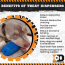 Blue - ID Wire Nut Durable Rubber Chew Toy & Treat Dispenser  - Large