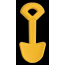 Yellow - ID Shovel Ultra Durable Nylon Dog Chew Toy for Aggressive Chewers  - OSFA