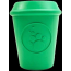 Green - Coffee Cup Durable Rubber Chew Toy and Treat Dispenser - Large