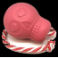 Pink - USA-K9 Skull Durable Rubber Chew Toy, Treat Dispenser, Reward Toy, Tug Toy, and Retrieving Toy - Large
