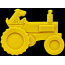 Yellow - ID Tractor  Ultra Durable Nylon Dog Chew Toy for Aggressive Chewers - OSFA