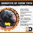 Yellow - ID Tractor  Ultra Durable Nylon Dog Chew Toy for Aggressive Chewers - OSFA