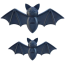 Black - SodaPup Vampire Bat Ultra Durable Nylon Dog Chew Toy for Aggressive Chewers - Large