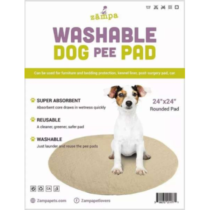 Zampa Pets Quality Whelp Round, Circular Shape Reusable Dog Pee Pads - 24\