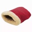 Burgundy - GOOPAWS 4 in 1 Self Warming Burrow Cat Bed, Pet Hideway Sleeping Cuddle Cave - 22