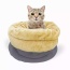 Grey - GOOPAWS 4 in 1 Self Warming Burrow Cat Bed, Pet Hideway Sleeping Cuddle Cave - 22