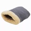Grey - GOOPAWS 4 in 1 Self Warming Burrow Cat Bed, Pet Hideway Sleeping Cuddle Cave - 22