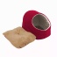 Burgundy - GOOPAWS Cat Cave for Cat and Warming Burrow Cat Bed, Pet Hideway Sleeping Cuddle Cave - 18