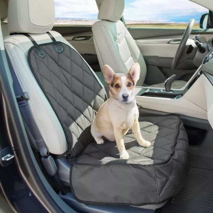 Grey - GOOPAWS Dog Front Car Seat Cover, Waterproof, Scratch Proof & Non Slip, Durable Pet Front Car Seat Cover for Trucks, SUV - 40\