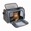 Grey / Red - GOOPAWS Soft-Sided Kennel Pet Carrier for Small Dogs, Cats, Puppy, Airline Approved Cat Carriers Dog Carrier Collapsible, Travel Handbag & Car Seat - 17