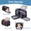 Grey / Red - GOOPAWS Soft-Sided Kennel Pet Carrier for Small Dogs, Cats, Puppy, Airline Approved Cat Carriers Dog Carrier Collapsible, Travel Handbag & Car Seat - 17