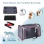 Grey / Red - GOOPAWS Soft-Sided Kennel Pet Carrier for Small Dogs, Cats, Puppy, Airline Approved Cat Carriers Dog Carrier Collapsible, Travel Handbag & Car Seat - 17