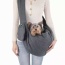 Grey - JESPET Comfy Pet Sling for Small Dog Cat, Hand Free Sling Bag Breathable Soft Knit with Front Pocket, Travel Puppy Carrying Bag, Pet Pouch. Machine Washable - 28