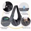 Grey - JESPET Comfy Pet Sling for Small Dog Cat, Hand Free Sling Bag Breathable Soft Knit with Front Pocket, Travel Puppy Carrying Bag, Pet Pouch. Machine Washable - 28