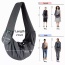 Grey - JESPET Comfy Pet Sling for Small Dog Cat, Hand Free Sling Bag Breathable Soft Knit with Front Pocket, Travel Puppy Carrying Bag, Pet Pouch. Machine Washable - 28