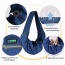 Navy Blue - JESPET Comfy Pet Sling for Small Dog Cat, Hand Free Sling Bag Breathable Soft Knit with Front Pocket, Travel Puppy Carrying Bag, Pet Pouch. Machine Washable - 28