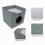 Sage Green - JESPET Foldable Cat Condo, Cat Cube House & Sleepping Bed with Lying Surface and 2 Reversible Cushions, Cat Hiding Place, Cat Cave, Linenette Fabric, Felt and Engineered Wood, Scratch Resista - 15.4