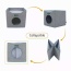 Smoke Gray - JESPET Foldable Cat Condo, Cat Cube House & Sleepping Bed with Lying Surface and 2 Reversible Cushions, Cat Hiding Place, Cat Cave, Linenette Fabric, Felt and Engineered Wood, Scratch Resista - 15.4