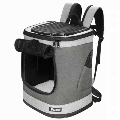 Smoke Grey - JESPET Pet Backpack Carrier for Small Dog, Puppy, Soft Carrier Backpack Ideal for Traveling, Hiking, Walking and Outdoor Activities with Family - 13\