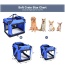 Blue - JESPET Soft Pet Crates Kennel, 3 Door Soft Sided Folding Travel Pet Carrier with Straps and Fleece Mat for Dogs, Cats, Rabbits, Indoor/Outdoor Use with Grey, Blue & Beige, Black - 30