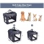 Black - JESPET Soft Pet Crates Kennel, 3 Door Soft Sided Folding Travel Pet Carrier with Straps and Fleece Mat for Dogs, Cats, Rabbits, Indoor/Outdoor Use with Grey, Blue & Beige, Black - 30
