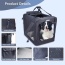 Black - JESPET Soft Pet Crates Kennel, 3 Door Soft Sided Folding Travel Pet Carrier with Straps and Fleece Mat for Dogs, Cats, Rabbits, Indoor/Outdoor Use with Grey, Blue & Beige, Black - 30