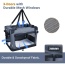 Grey - JESPET Soft Pet Crates Kennel, 3 Door Soft Sided Folding Travel Pet Carrier with Straps and Fleece Mat for Dogs, Cats, Rabbits, Indoor/Outdoor Use with Grey, Blue & Beige, Black - 26