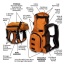 Sunset Orange - Walk-On with Harness & Storage - Small (13-15