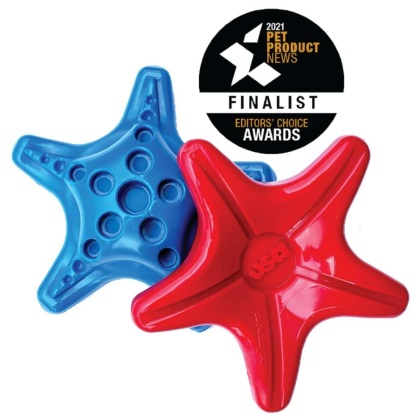 Red - Starfish Ultra Durable Nylon Dog Chew Toy for Aggressive Chewers