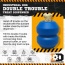 Blue - ID Double Trouble Durable Rubber Chew Toy and Treat Dispenser  - Large