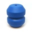 Blue - ID Double Trouble Durable Rubber Chew Toy and Treat Dispenser  - Large