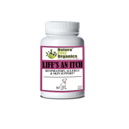 Life\'S An Itch Capsules - Respiratory, Allergy & Skin Support* Capsules For Dogs & Cats* - Dog 150 capsules - 600 mg. Turkey Flavor