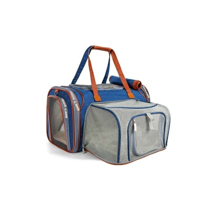 Deja Blue - Mr. Peanut\'s Gold Series Standard Size Expandable Pet Carrier - 18 in L x 10.5 in W x 11 in H