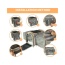Snowflake Gray - Mr. Peanut's Platinum Series Double Expandable Pet Carrier - 18inLx10.5inWx11inH