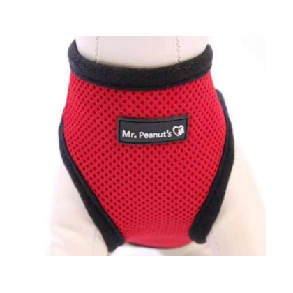 Red - Mr. Peanut\'s PupTrek Small Dog/Cat Soft Mesh Step In Harness Vest - Small