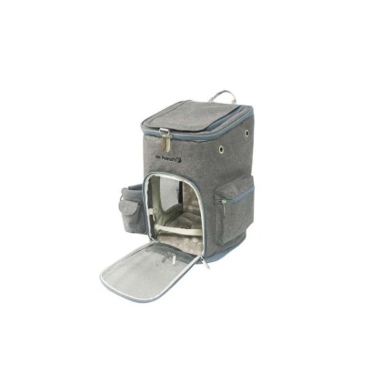 Platinum Gray - Mr. Peanut\'s Vancouver Series Backpack Pet Carrier for Smaller Cats and Dogs - 17 in L X 11 in W X 11 in H
