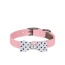 Puppy Pink/Black & White Polka Dot  - Susan Lanci Designs Black & White Polka Dot Big Bow Collar - Small