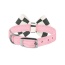 Puppy Pink - Susan Lanci Designs Windsor Check Nouveau Bow Collar - Small