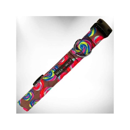 Lollipop on Chocolate - Lollipop Dog Collars - XS 5/8\