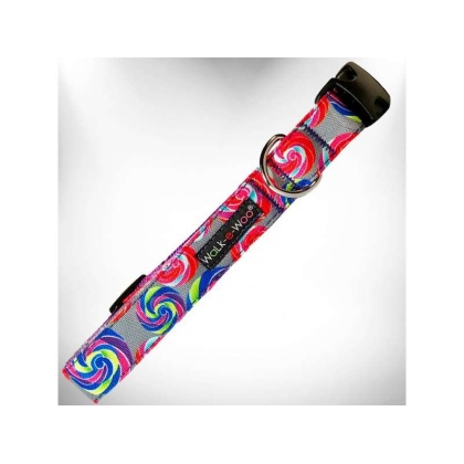 Lollipop on Grey - Lollipop Dog Collars - M 1\