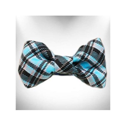 Steel Blue - Plaid Dog Collars - M 1\
