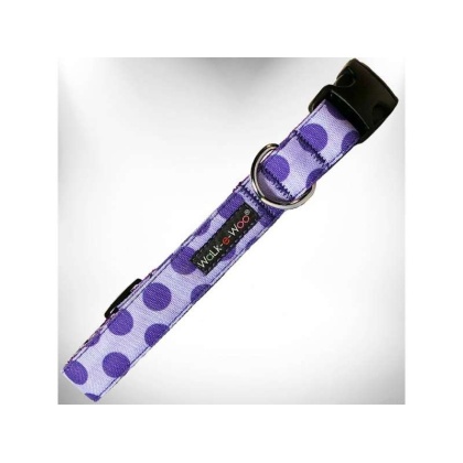 Purple - Polka Dot Dog - Monotone Collars - XS 5/8\