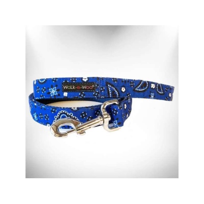 Blue - Bandana Dog Leads  - THIN Lead 5/8\