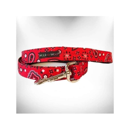 Red - Bandana Dog Leads  - THIN Lead 5/8\