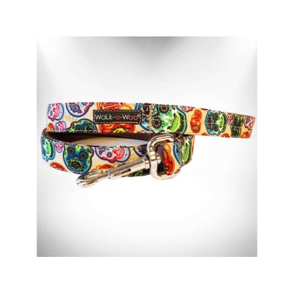 Day of the Dead  - Dog Leash Dedign - THIN 5/8\