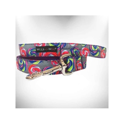 Lollipop on Grey - Lollipop Dog Leads  - THIN Lead 5/8\
