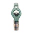 Beige Plaid & Denim - Apple Airtag Collar - Large