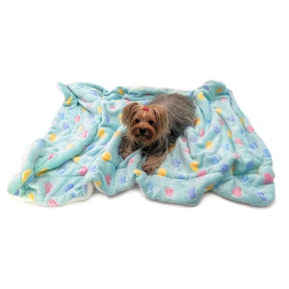 Blue - Ultra Plush Colorful Hearts Blanket - 50\
