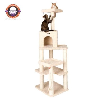 Beige - Armarkat Cat Tower Real Wood Cat Condo House 69\