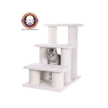 Real Wood 3 Step Cat Step Stairs Ramp,  25\